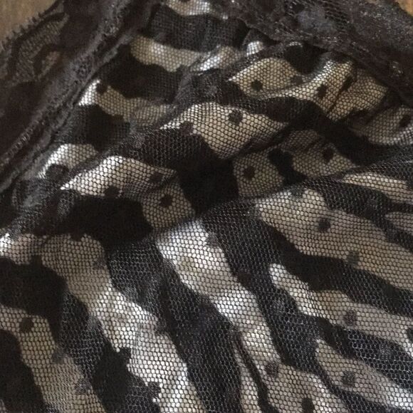 Zebra Print Tank Top with Black Lace Overlay - Picture 5 of 6